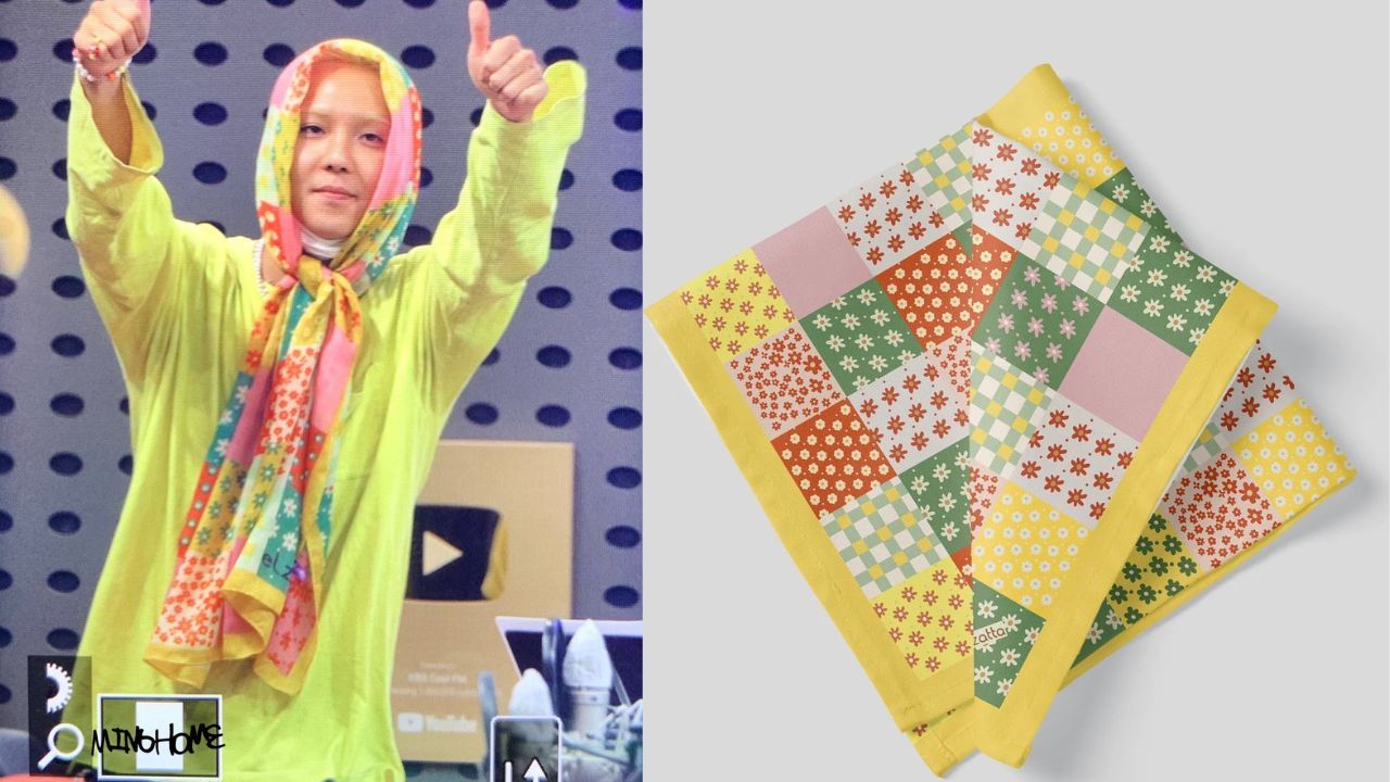 Scarf Elzatta viral di Twitter karena dikenakan Mino WINNER. Begini cara membeli koleksi Sunflower ini untuk kembaran dengan Mino!