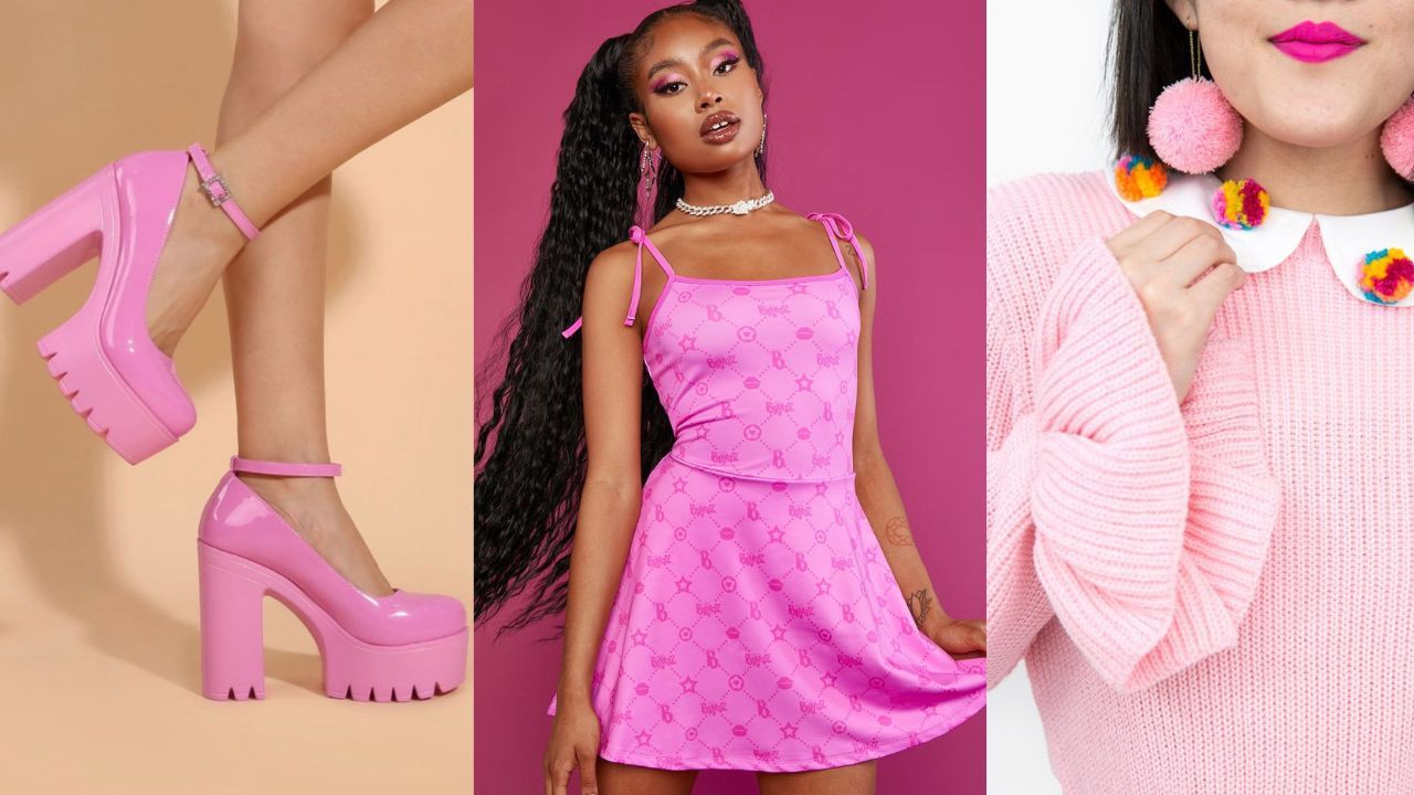 Berikut berbagai fashion item esensial untuk tampil dengan gaya Barbiecore yang ikonik. Ada dress pendek hingga anting pom pom!