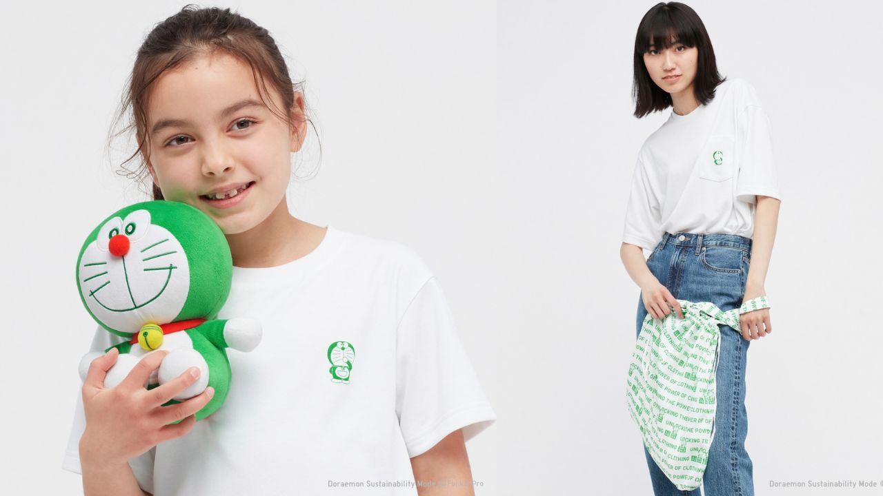 Kabar baik untuk pencinta Doraemon. UNIQLO rilis koleksi t-shirt dan boneka Doraemon dari bahan daur ulang yang ramah lingkungan!