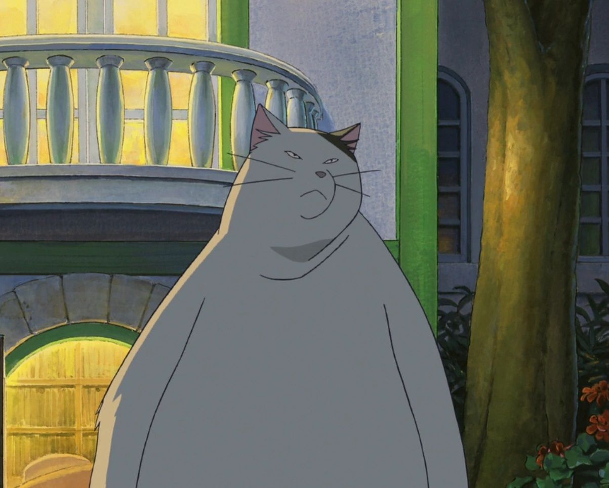 Rekomendasi film Ghibli dengan karakter kucing: Whisper of the Heart - Moon/Muta