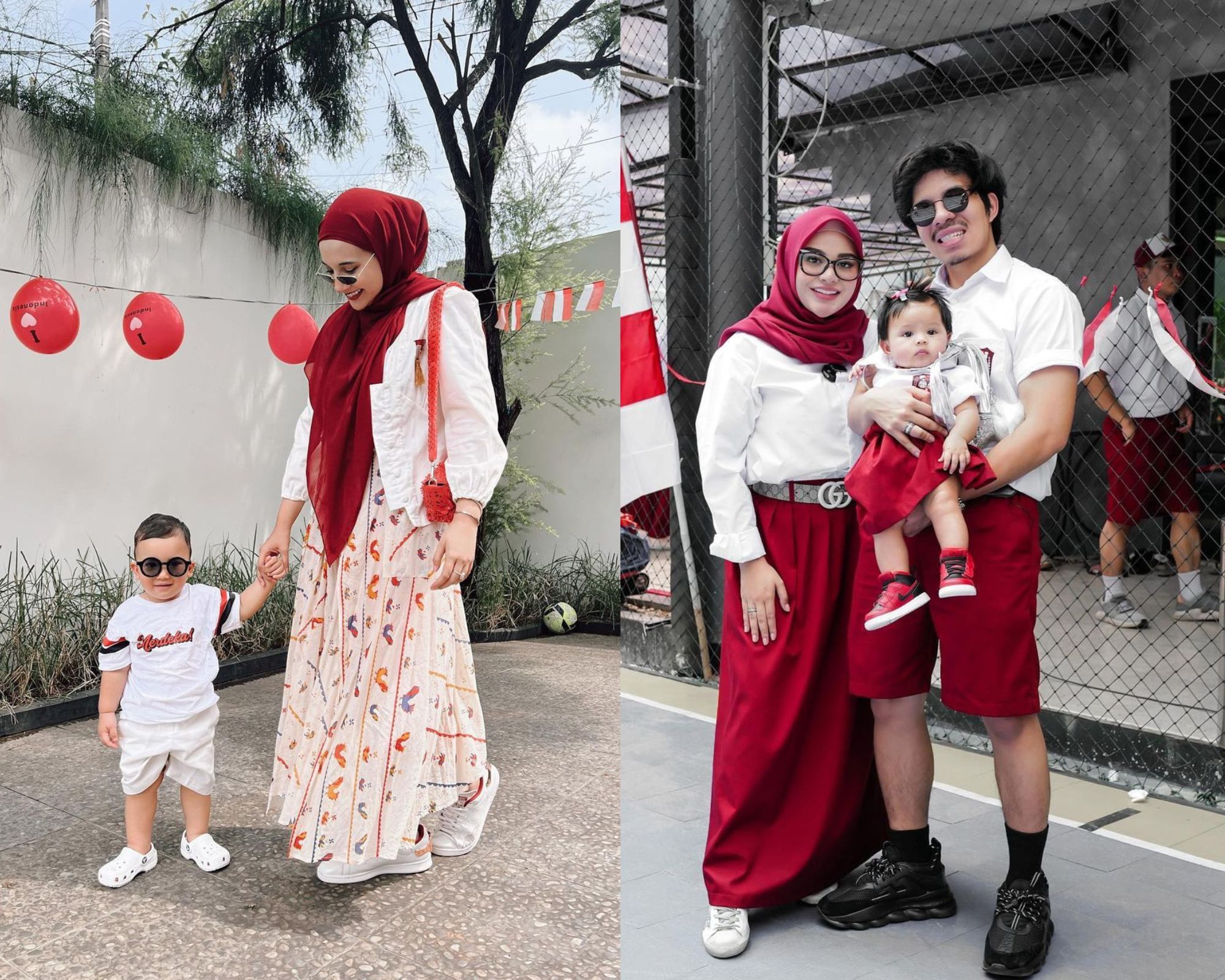 Memeriahkan Hari Kemerdekaan RI ke-77, simak sederet gaya artis dengan outfit merah putih dalam momen HUT RI!