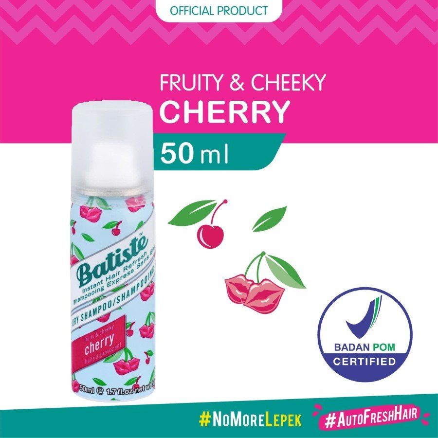 Batiste Fruity & Cheeky Cherry Dry Shampoo.