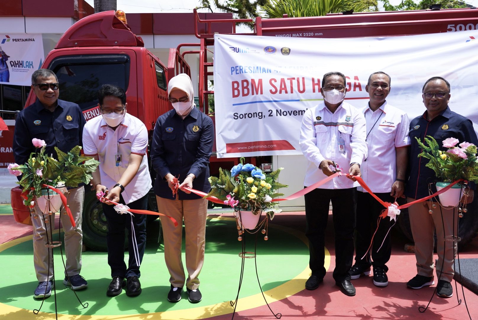 BPH Migas dan Pertamina resmikan BBM Satu Harga serentak di Terminal BBM Pertamina Sorong, Papua Barat