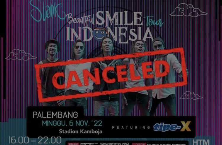 Grup  musik Slank batal konser di Palembang. Pihak promotor ungkap alasannya. Berikut penjelasan lengkapnya.