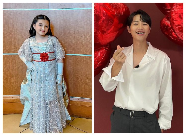 Momen menggemaskan sekaligus bikin fans iri saat Arsy Hermansyah diajak naik ke panggung dan foto bareng Song Joong Ki.