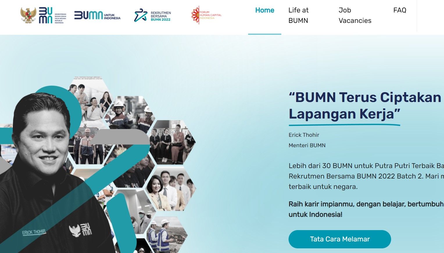 Rekrutmen Bersama BUMN Batch 2 Tahun 2022 sudah dibuka. Simak waktu registrasi, tata cara melamar, dan syarat pendaftarannya.