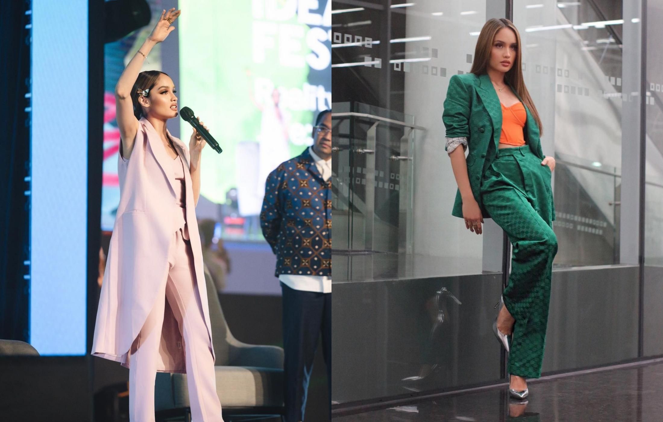 Gaya Cinta Laura yang kerap memakai pakaian colorful bisa jadi inspirasi outfit ke kantor. Ini inspirasi gayanya.