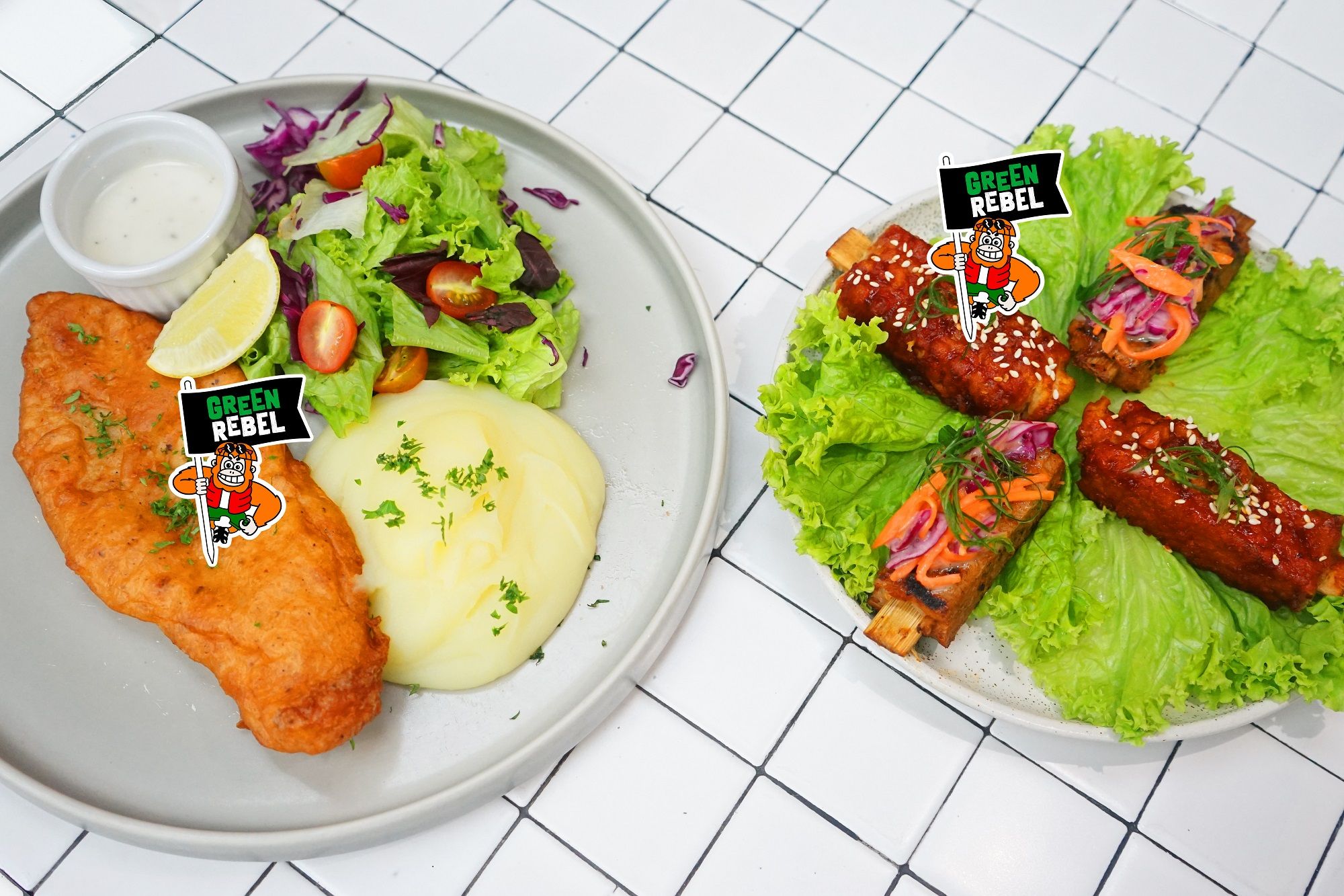 Berikut ini dua menu terbaru dari restoran vegan Green Rebel, yakni Beefless Rybs dan Vish Fillet, simak ulasannya