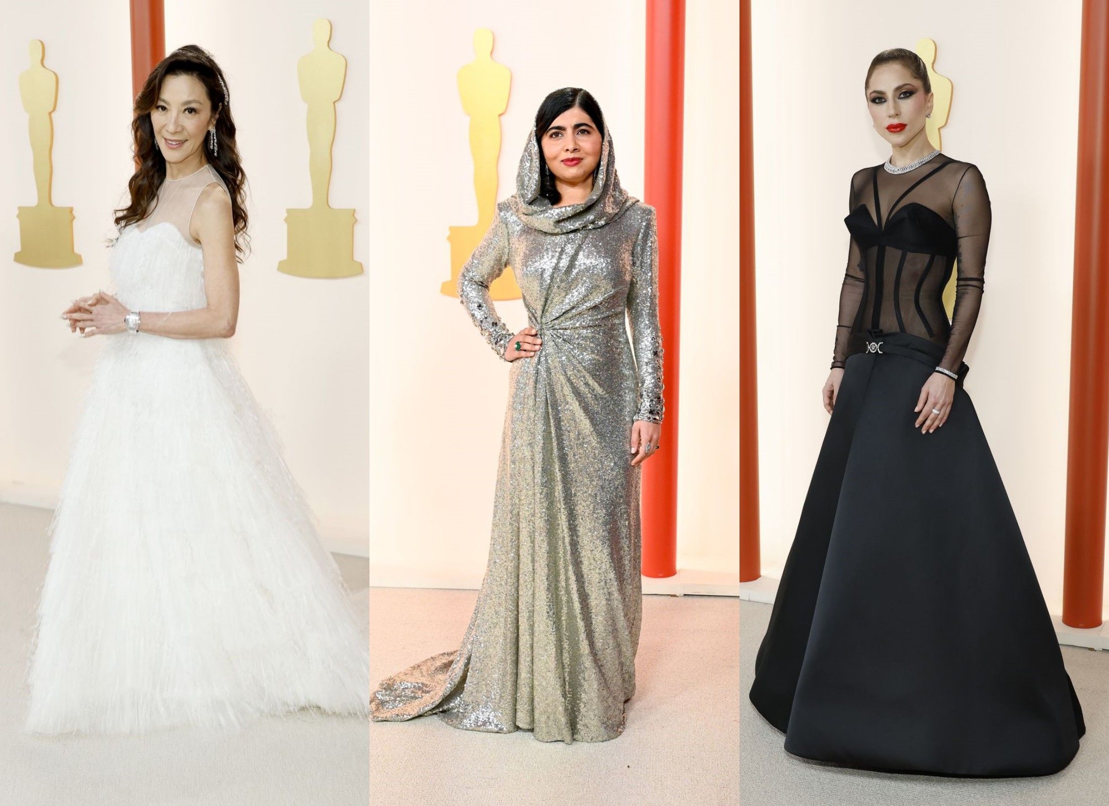 Karpet merah ajang Oscar 2023 dimeriahkan oleh penampilan para artis yang mengenakan busana terbaik mereka. 