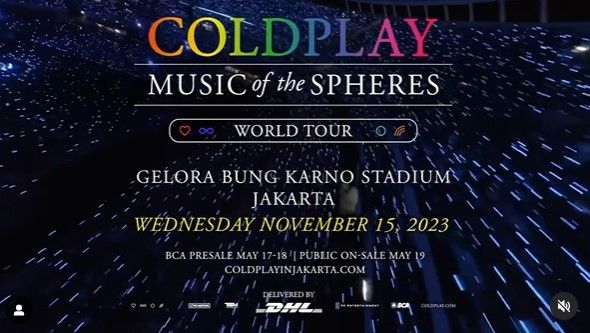 Dibuka tanggal 17 dan 18 Mei 2023 mulai pukul 10.00 WIB, simak link dan cara beli tiket konser Coldplay BCA Presale khusus untuk nasabah.