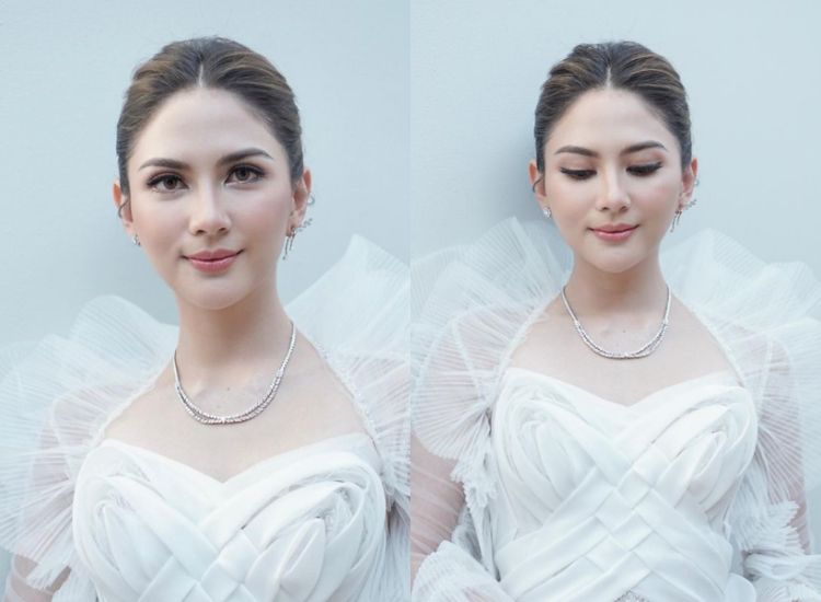 Berikut ini gaya fashion Jessica Mila saat resepsi pernikahan di Pulau Dewata yang viral di TikTok. semuanya putih dan elegan