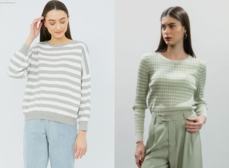 Simak 4 rekomendasi striped sweater viral di TikTok yang bisa kamu beli di Zalora, salah satunya dari brand This Is April.