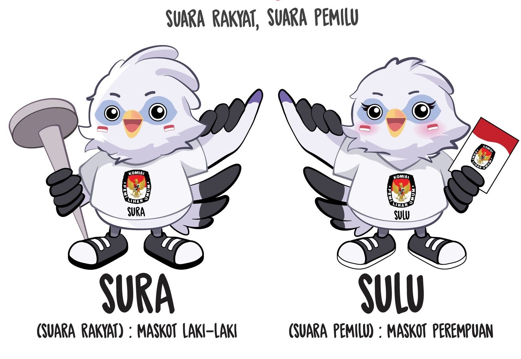 Persiapan perempuan memilih, ini dia makna maskot Pemilu 2024 bernama SURA dan SULU yang dikenalkan oleh Komisi Pemilihan Umum (KPU).