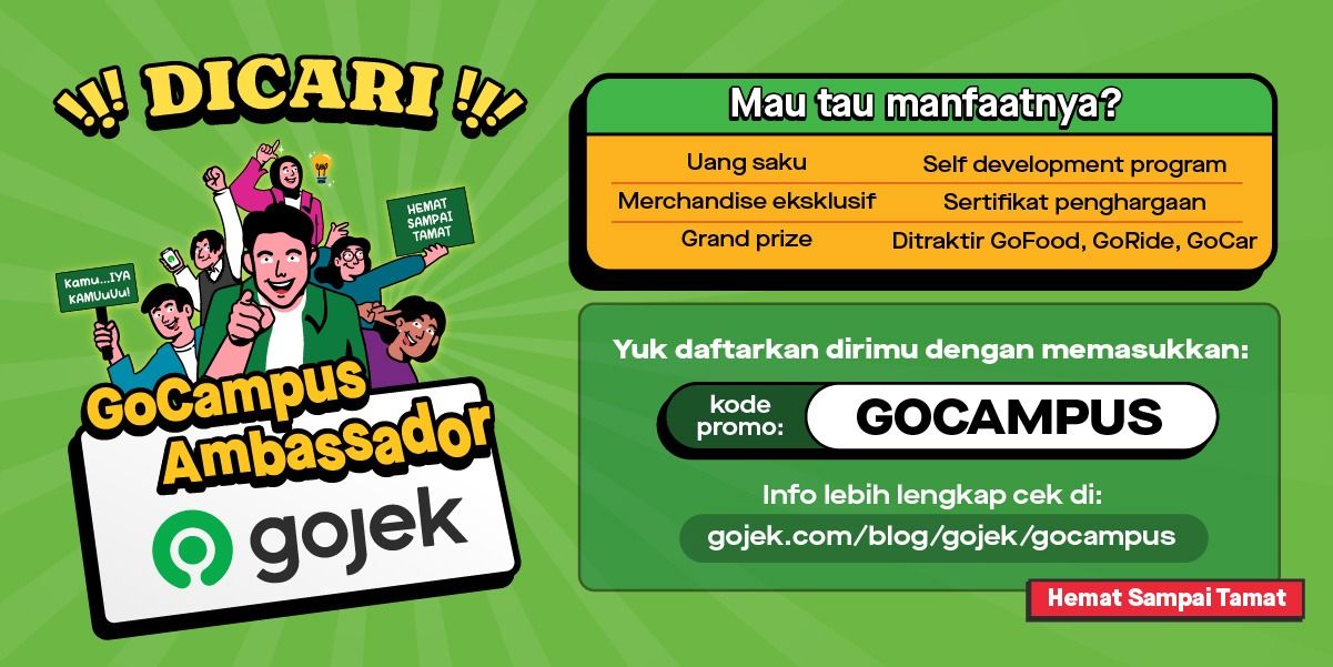 Gojek menawarkan program hemat khusus untuk mahasiswa, GoCampus Ambassador. Yuk, intip cara daftarnya berikut ini!