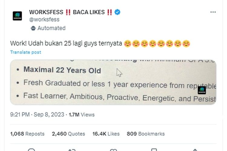 Pakar dari Kemnaker dan UGM mengungkapkan ini soal adanya syarat batas usia dalam lowongan kerja. Apa saja?