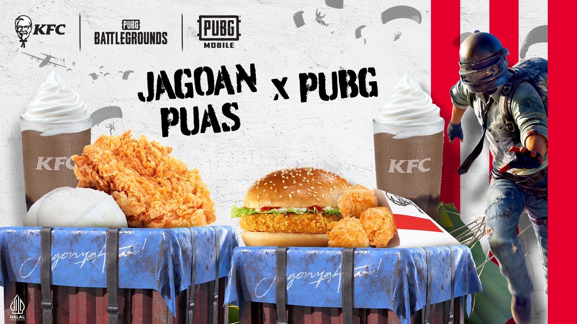 KFC meluncurkan kolaborasi istimewa bagi penyuka PUBG: BATTLEGROUNDS dan PUBG MOBILE, rasakan menu barunya.