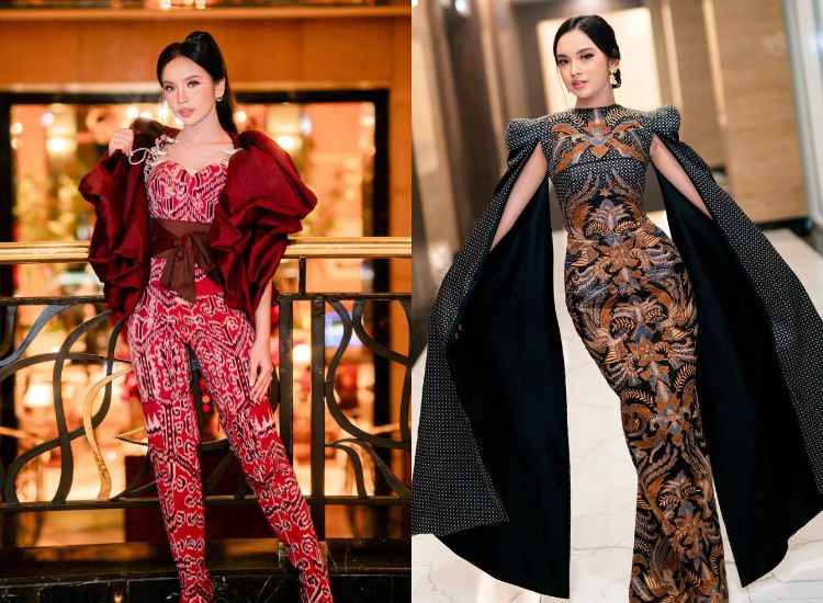 Berikut ini 4 gaya fashion Lyodra Ginting seperti sang dewi karena mengenakan busana dari wastra nusantara.