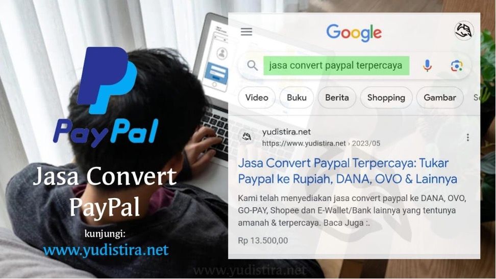 YUDISTIRA.NET hadirkan jasa converting mata uang digital, mulai dari Paypal hingga e-wallet