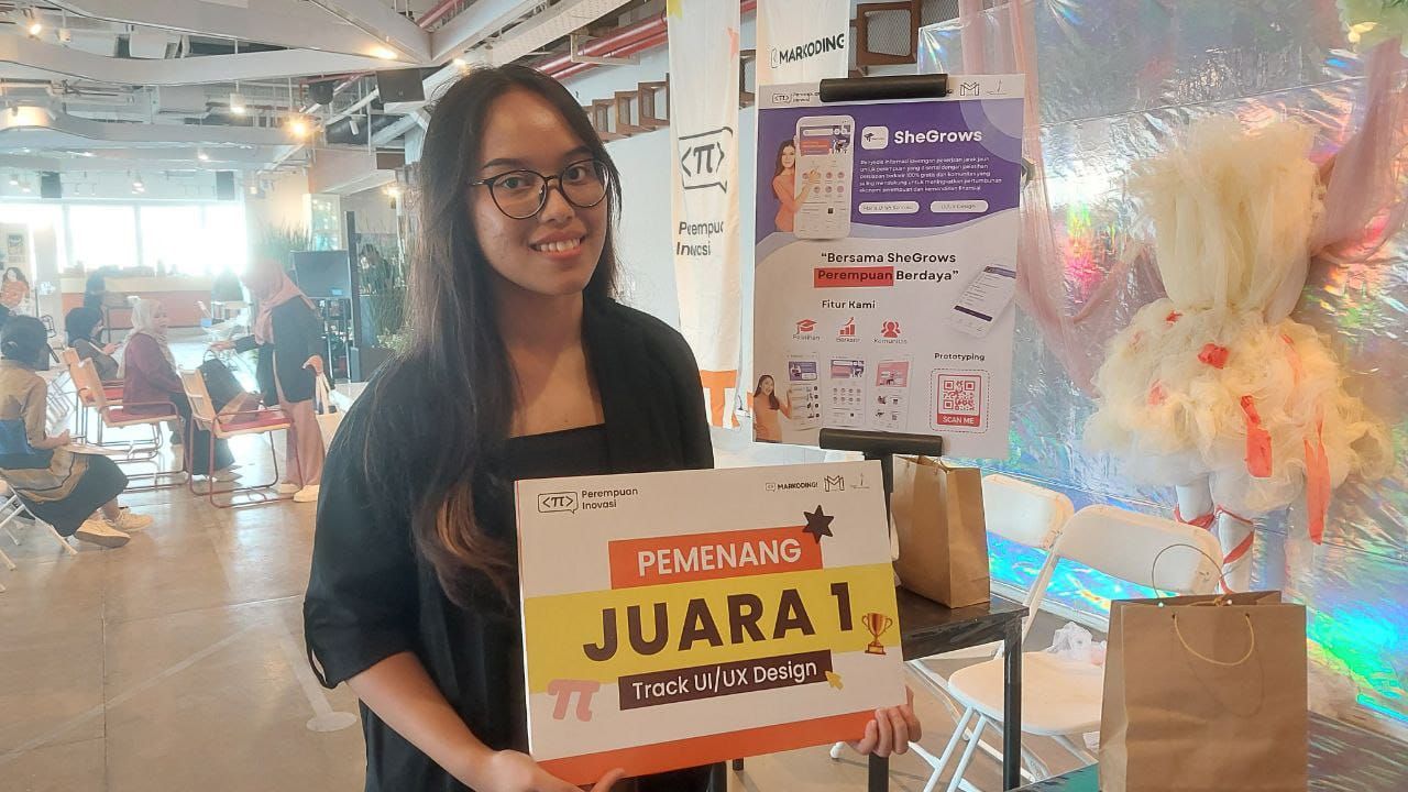 Simak cerita pemenang program Perempuan Inovasi 2023 Markoding yang membuat aplikasi yang memudahkan ibu rumah tangga mencari pekerjaan remote.