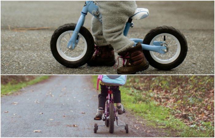 Anak mahir bersepeda, mana yang baik untuk latihan antara balance bike dan sepeda pedal dengan training wheels?