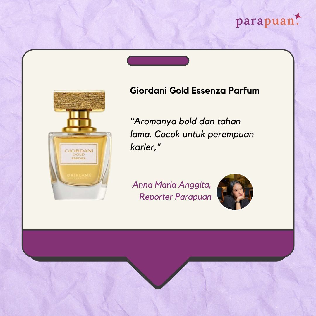 Rekomendasi parfum pilihan PARAPUAN - Giordani Gold Essenza Parfum.