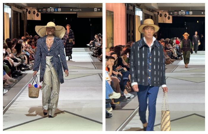 Mengintip desain pakaian berbahan kain Ulos karya-karya desainer Indonesia yang dipamerkan di ajang fashion di Kanada.