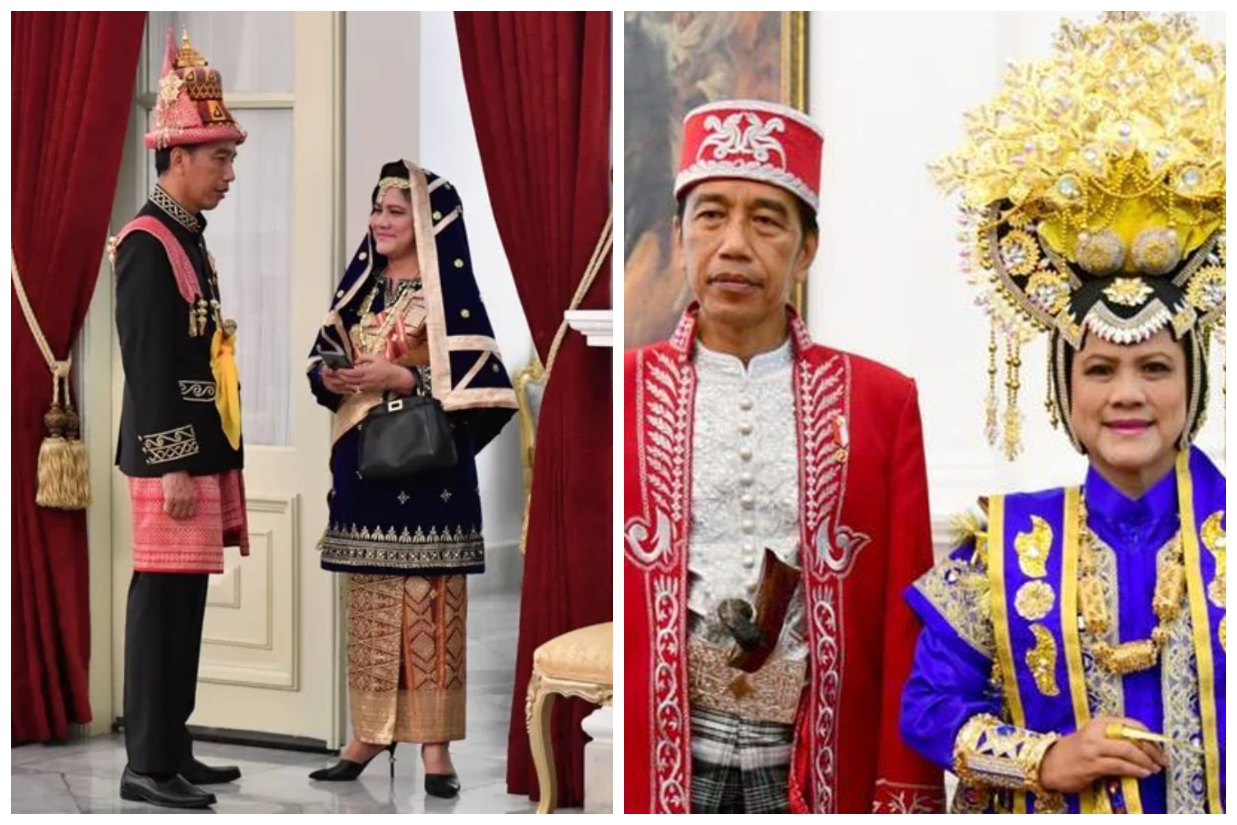 Mengintip berbagai pakaian adat yang dikenakan Presiden Jokowi dan Ibu Negara Iriana di HUT RI dari tahun 2019-2023.