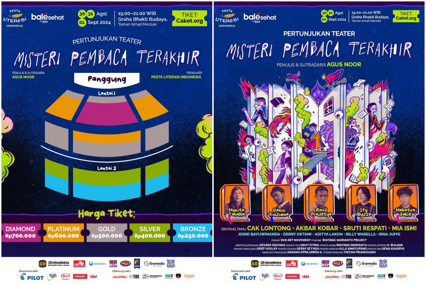 Gramedia menggelar Pesta Literasi Indonesia dengan pertunjukan teater yang dibintangi aktor kenamaan Tanah Air. Dapatkan tiketnya segera!