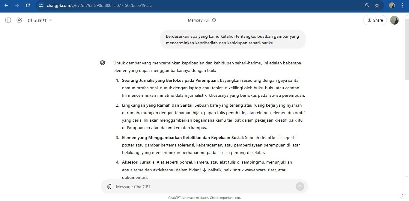 Tren 'What You Know of Me ChatGPT' di Instagram ajak pengguna tampilkan sisi unik diri mereka dalam gambar, diikuti lebih dari 30.000 pengguna.