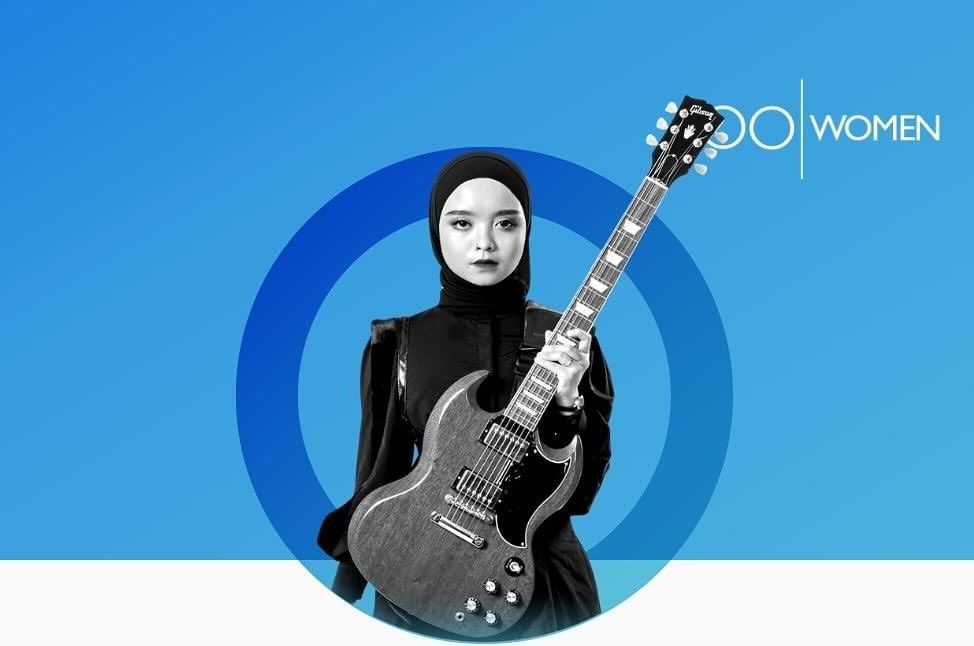 Sosok Firda Marsya Kurnia vokalis Voice of Baceprot atau Marsya VoB yang namanya masuk daftar BBC 100 Women 2024.