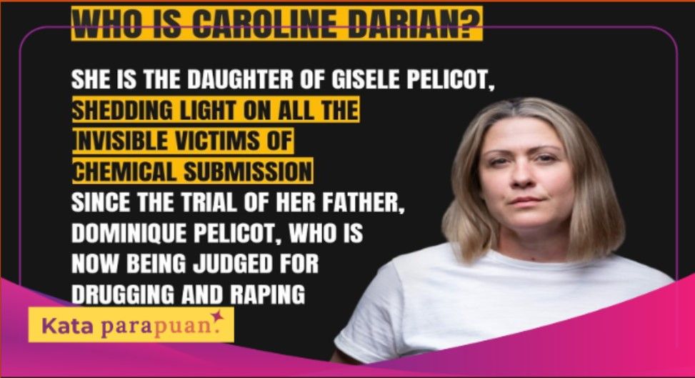Lantang bersuara dan berikan edukasi tentang kekerasan seksual, Caroline Darian putri Gisele Pelicot tunjukkan dukungannya untuk sang ibu.