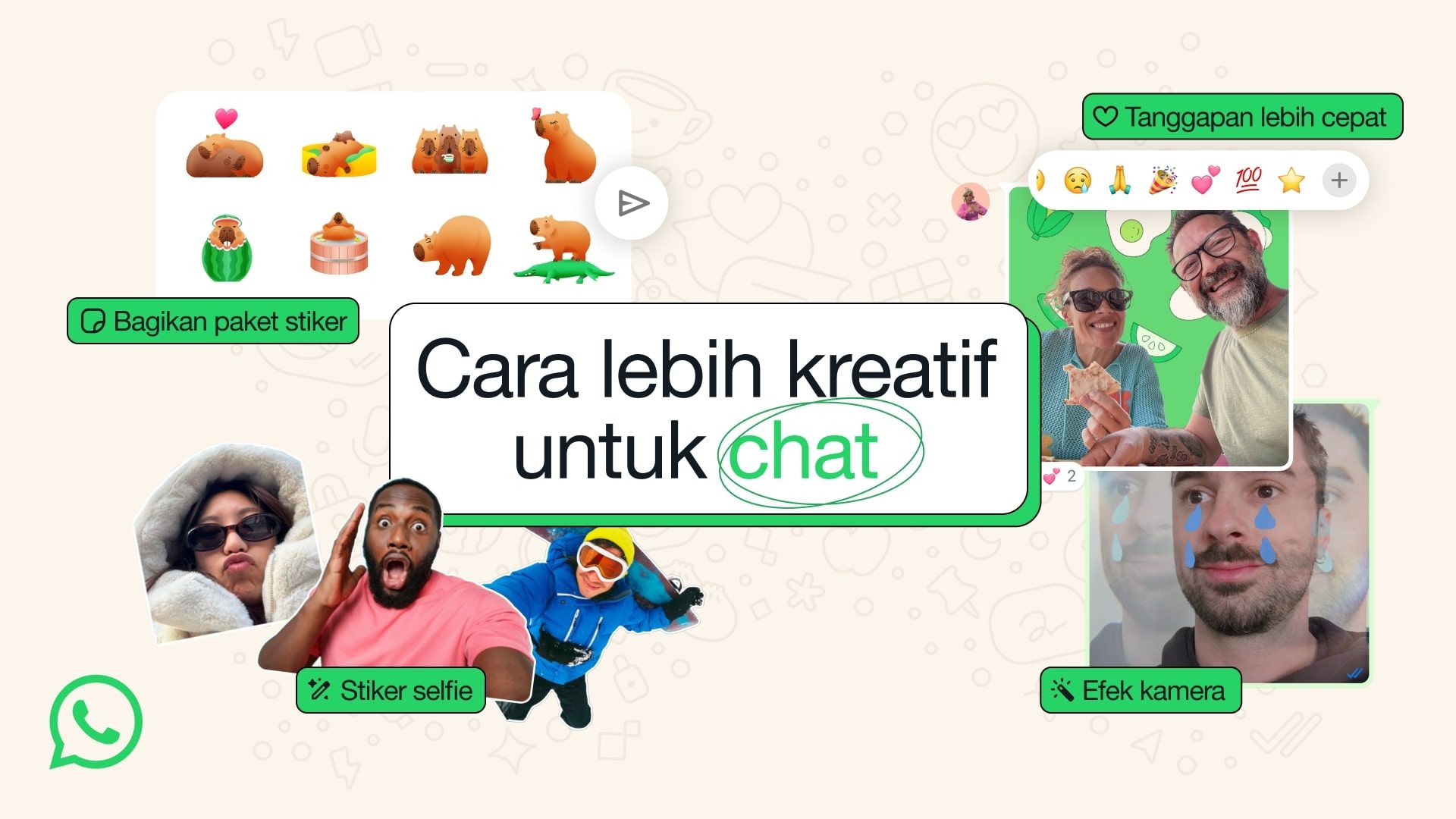 WhatsApp meluncurkan berbagai fitur dan stiker baru untuk menambah kemudahan dan kesenangan pengguna saat chatting.