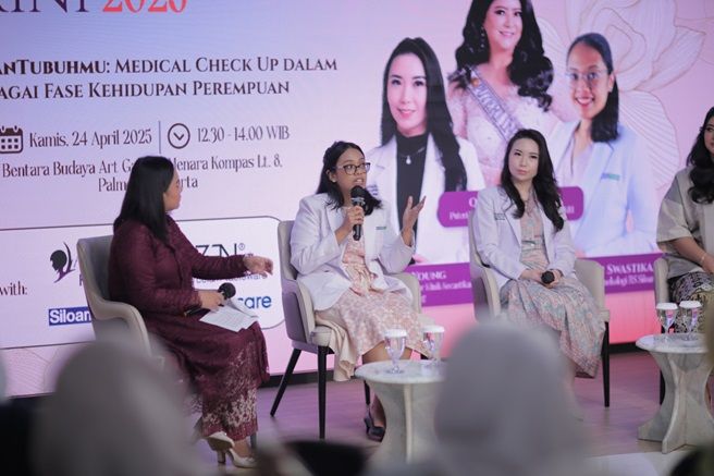 Pentingnya melakukan pemeriksaan kesehatan reproduksi perempuan jadi topik diskusi dalam acara Kartini Kini 2025.