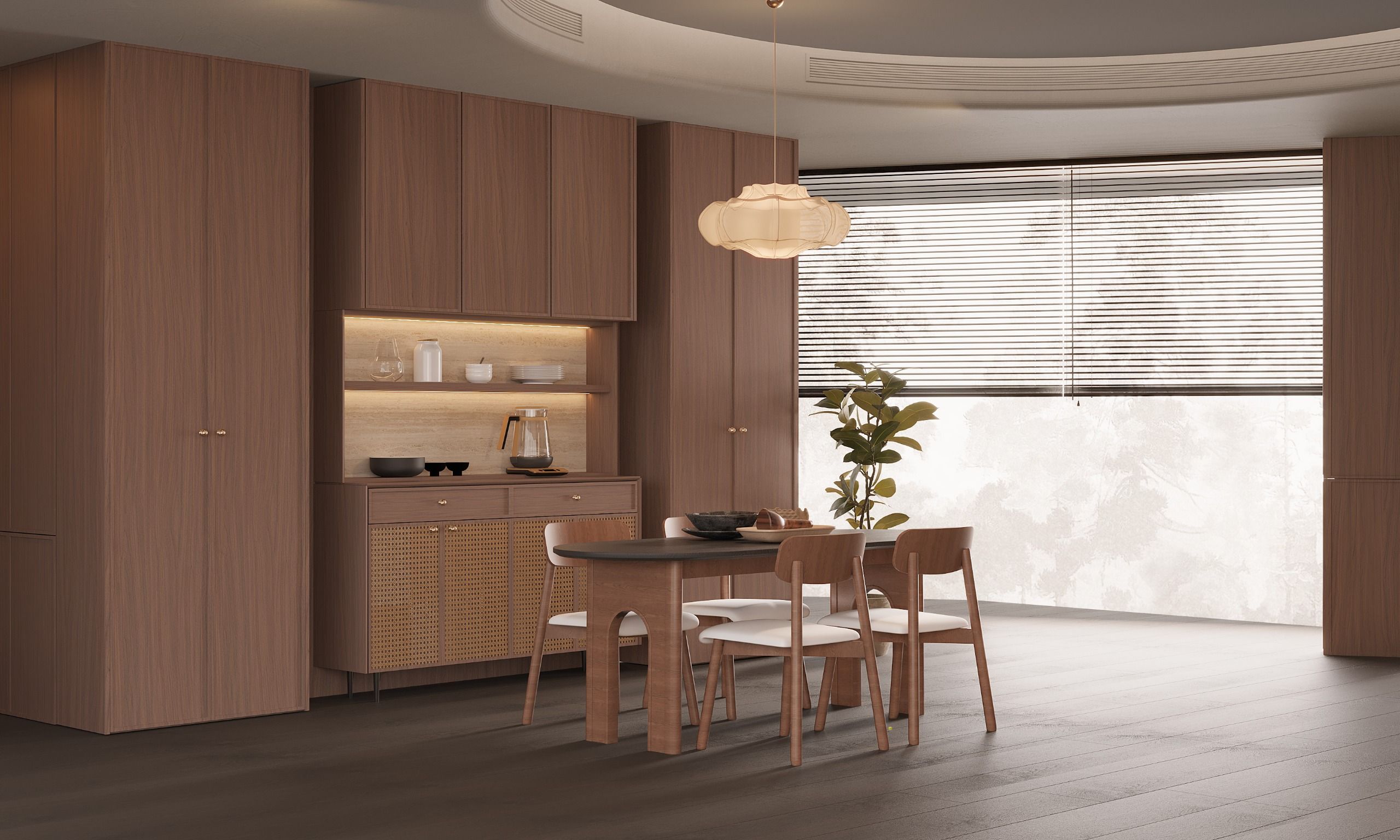 Rekomendasi interior dengan gaya kontemporer-heritage dari IDEMU lewat koleksi AMARTA.