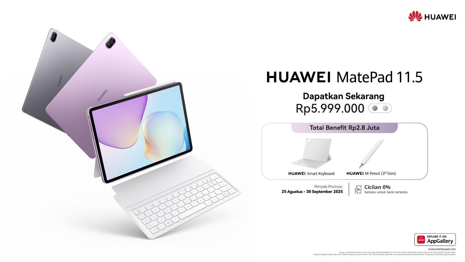 Huawei meluncurkan tablet terbarunya, HUAWEI MatePad 11.5” sebagai tablet entry level dengan kemampuan yang diklaim mampu memberikan pengalaman sekelas laptop.
