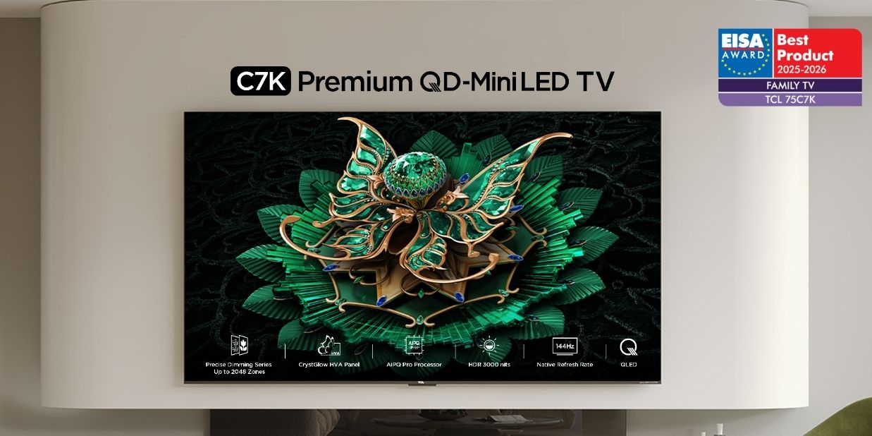 Rekomendasi TV TCL 75C7K.