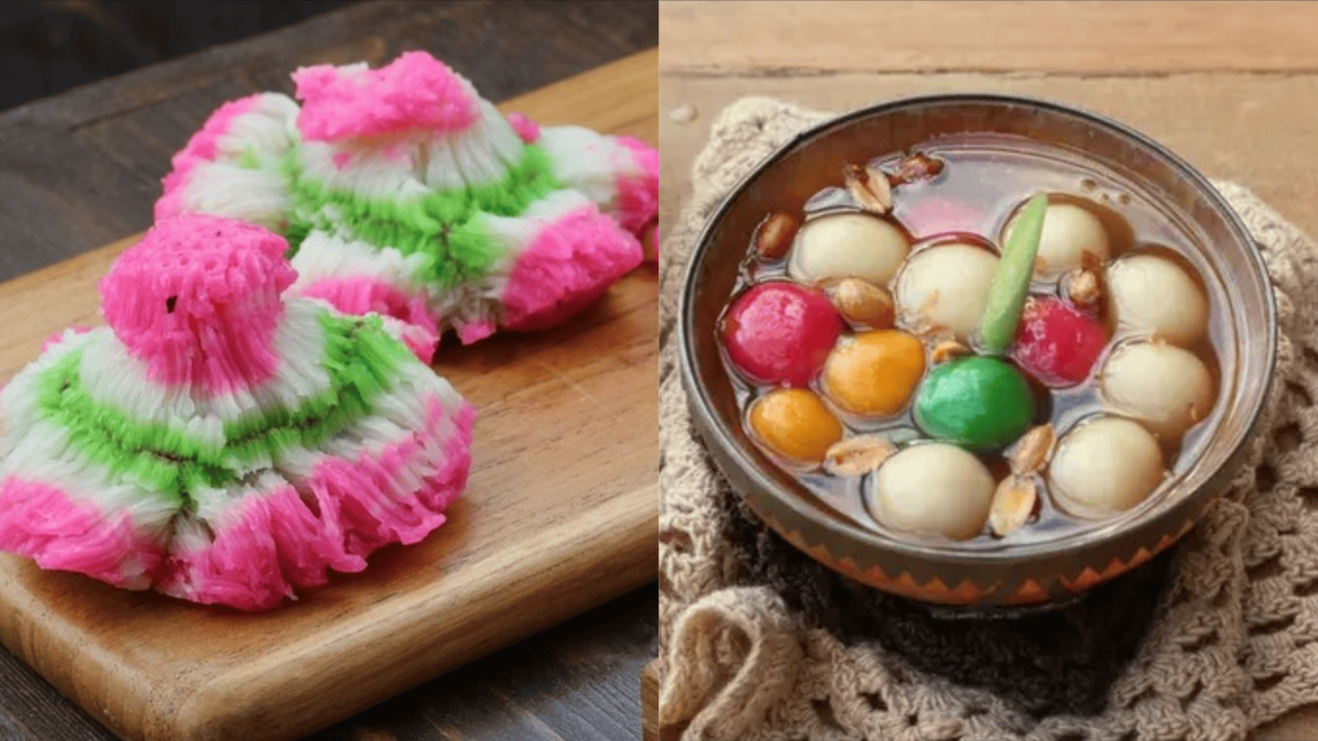Dari kue lapis beras hingga strawberry matcha, kombinasi pink dan hijau kini jadi tren kuliner yang menggoda selera
