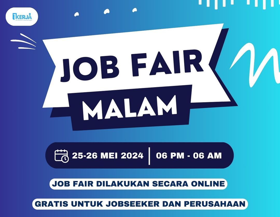 Job fair malam minggu ini bisa jadi solusi mencari lowongan kerja bagi Kawan Puan yang masih punya kesibukan di siang hari weekdays.