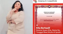 Perjuangan Poppy Dihardjo agar Nama Ibu Tunggal Bisa Dicantumkan ...