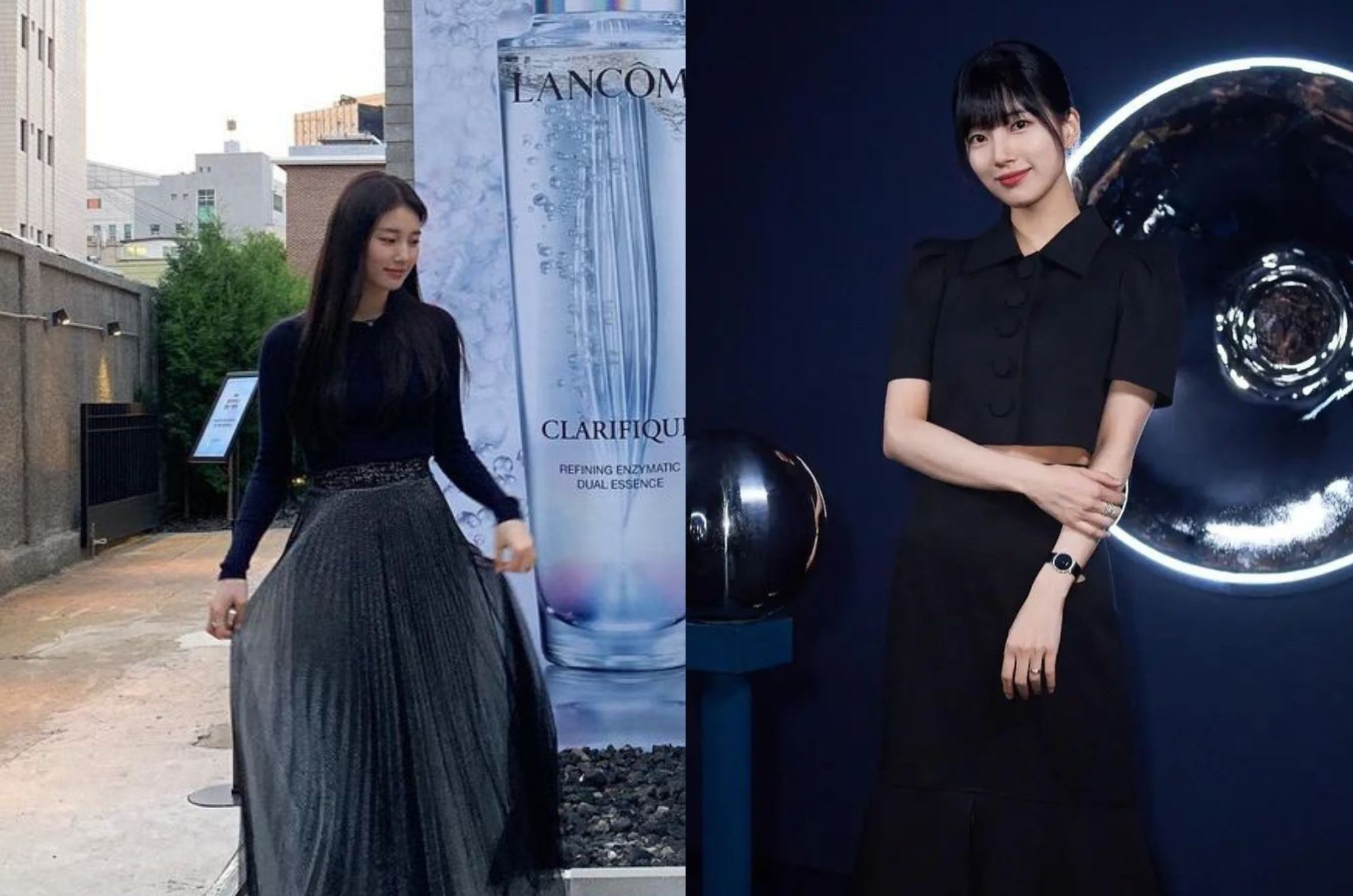 Bertubuh tinggi dengan outfit-nya yang selalu terlihat stylish, simak inspirasi gaya Bae Suzy untuk perempuan bertubuh tinggi..
