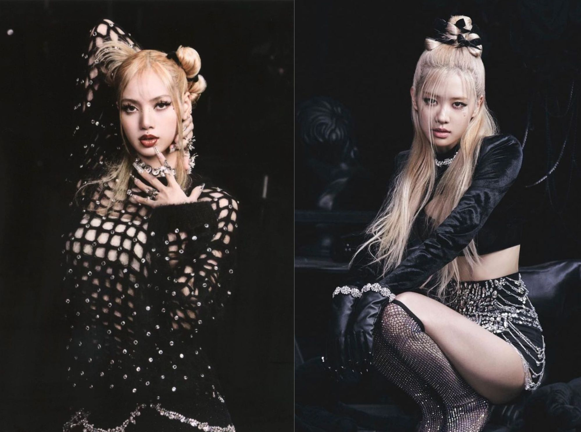 Rose dan Lisa BLACKPINK tampil elegan dalam balutan busana hasil karya desainer Indonesia di photobook album Born Pink. Seperti apa?