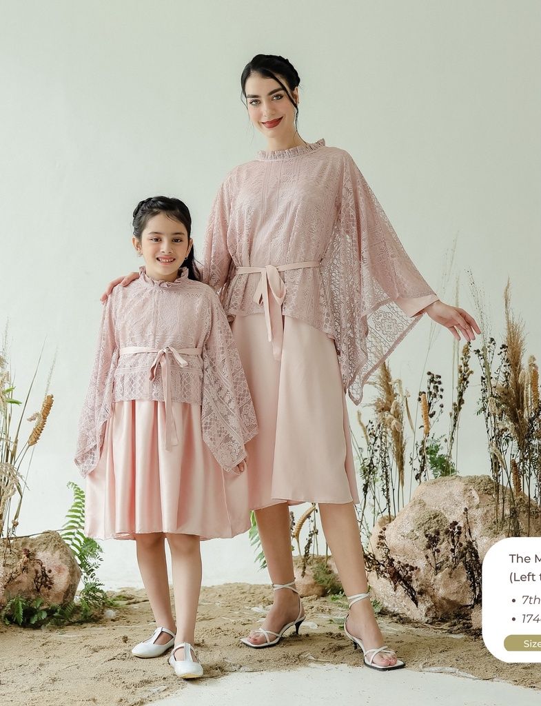 Rekomendasi baju lebaran warna pink satin - RAYA ZIEL KIDS - Tasha Dress