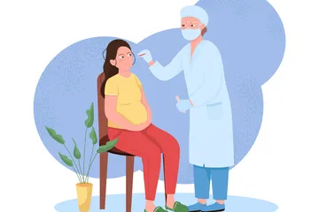 Ilustrasi tes PCR dengan metode swab hidung atau tenggorokan
