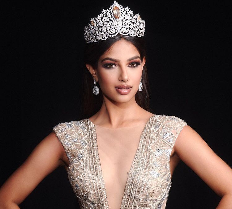 Finalis asal India Harnaaz Sandhu menjadi pemenang dari kontes kecantikan Miss Universe ke-70 pada Senin (13/12/2021). 