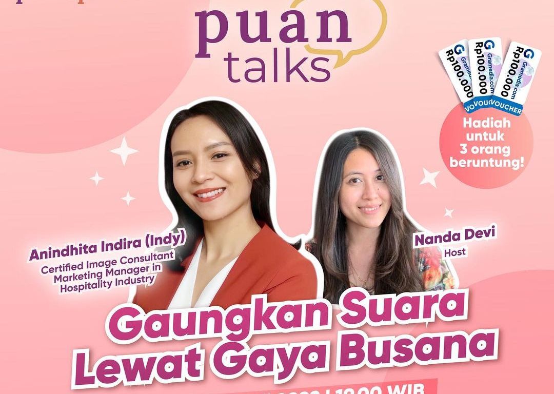 Bagaimana caranya memilih gaya busana yang sesuai dengan kepribadian dan menonjolkan personal branding kita? Yuk, bahas bareng di Puan Talks!