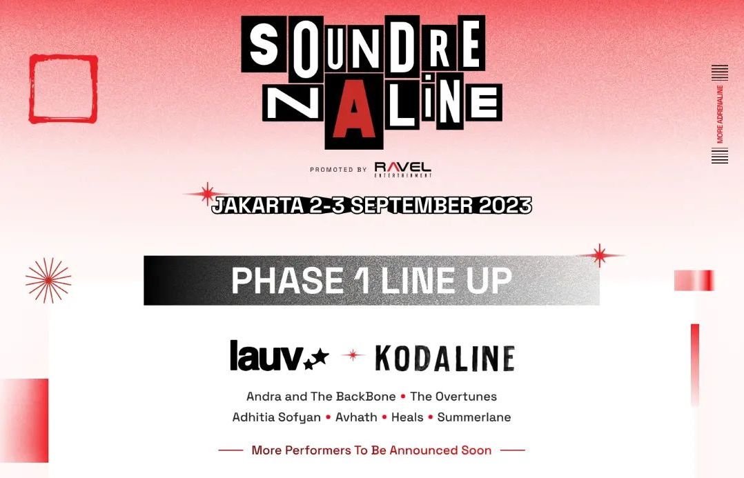 Resmi, Lauv dan Soundrenaline akan jadi headline atau penampil utama di Soundrenaline 2023. Simak lengkapnya.