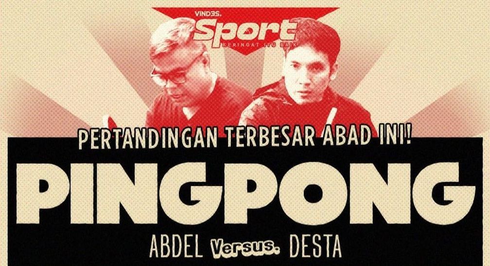 Pertandingan tenis meja antara dua publik figur, Abdel dan Desta berlangsung sengit. Yuk, cari tahu manfaat olahraga tenis meja untuk kesehatan!