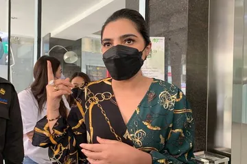 Ashanty saat ditemui di RSU Bunda, Menteng, Jakarta Pusat, Rabu (23/2/2022).