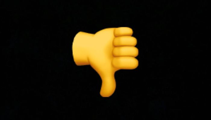 emoji thumbs down