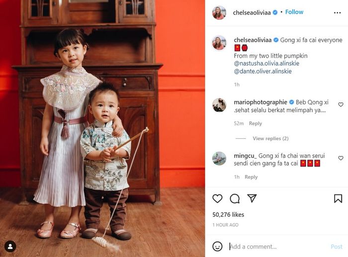 Unggahan Chelsea Olivia rayakan Imlek